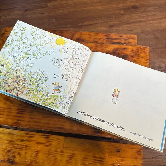 Vintage 1990 Quick! Turn The Page! Hardcover Book - Picture 4 of 7